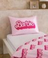 HOME Pembe Barbie Baskılı Tek Kişilik Nevresim Seti 160x220/50x70 cm