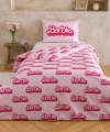HOME Pembe Barbie Baskılı Tek Kişilik Nevresim Seti 160x220/50x70 cm