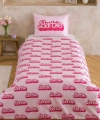HOME Pembe Barbie Baskılı Tek Kişilik Nevresim Seti 160x220/50x70 cm