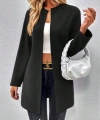 Kadın Uzun Kollu önü Açık Uzun Modal Ceket