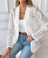 Kadın Uzun Kollu Yakalı önü Açık Dantelli Ceket