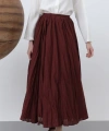 Kadın Yüksek Bel Arkadan Fermuarlı Kırışık Geniş Kesimli Vural Etek