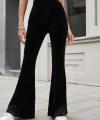 Kadın Yüksek Bel Paçaya Doğru Genişleyen Kadife Pantolon