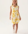 Roly Poly 3393-3 Kız Çocuk Çiçekli Elbise