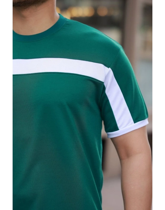 Erkek şerit Detaylı Kısa Kollu T-shirt