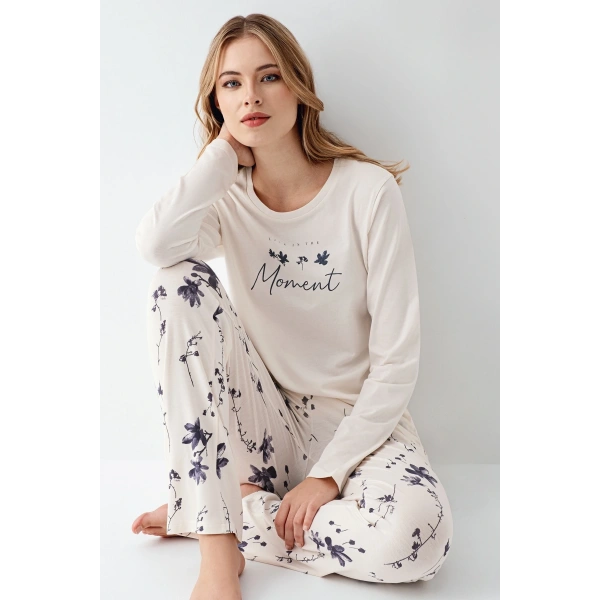 Arnetta 3411-S Kadın Uzun Kol Pijama Takım