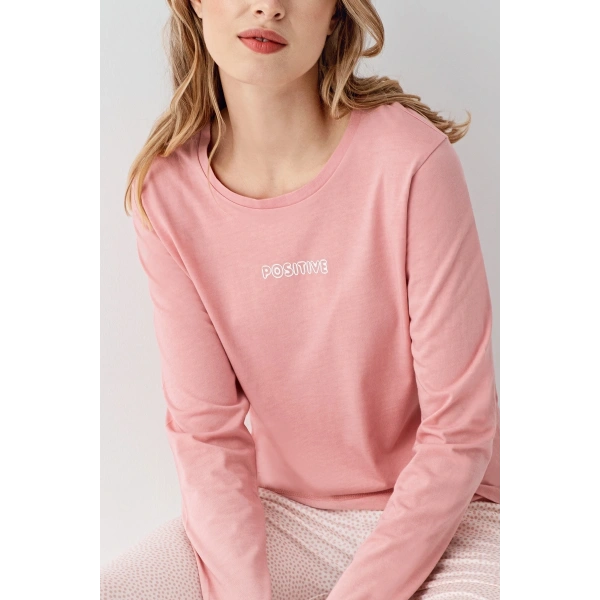 Arnetta 3417-X Kadın Battal Uzun Kol Pijama Takım