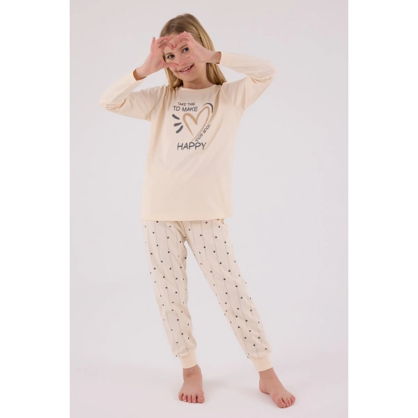 Arnetta 3434-2 Kız Çocuk Uzun Kol Pijama Takım