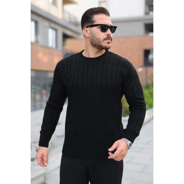 Erkek örgü Desen Bisiklet Yaka Kazak