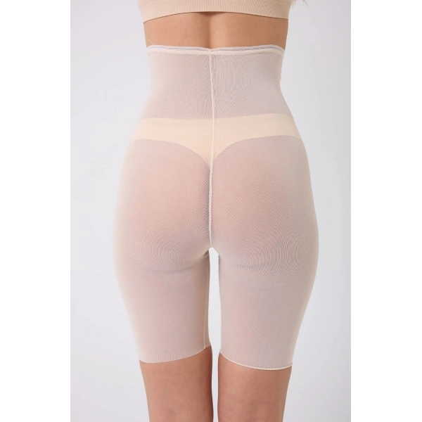 Freshness 0007 Lazer Kesim Tül Yüksek Bel Şort Korse