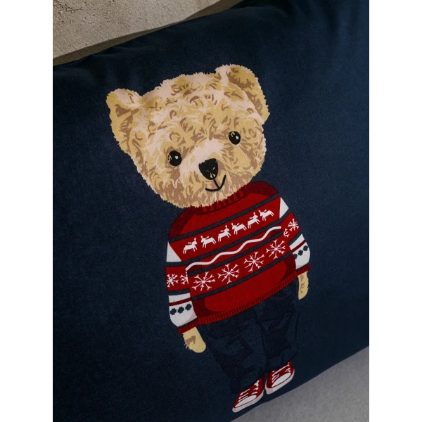 HOME Ayı Teddy Baskılı %100 Pamuklu Tek Kişilik Nevresim Seti 160x220 cm