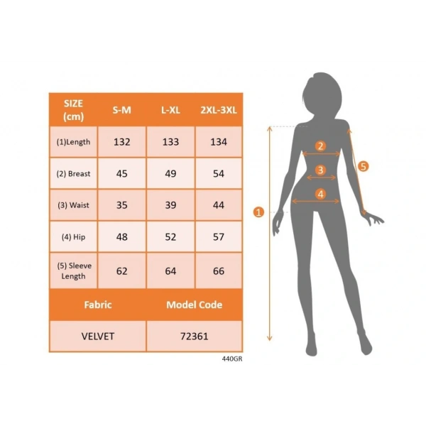Kadın Uzun Kollu Kruvaze Yaka önünden çapraz Detaylı Uzun Kadife Elbise
