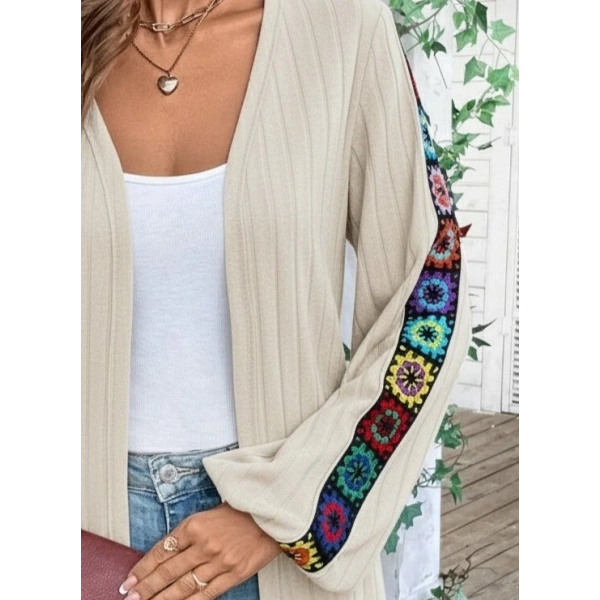 Kadın Uzun Kollu önü Açık şardonlu Kaşkorse Ceket