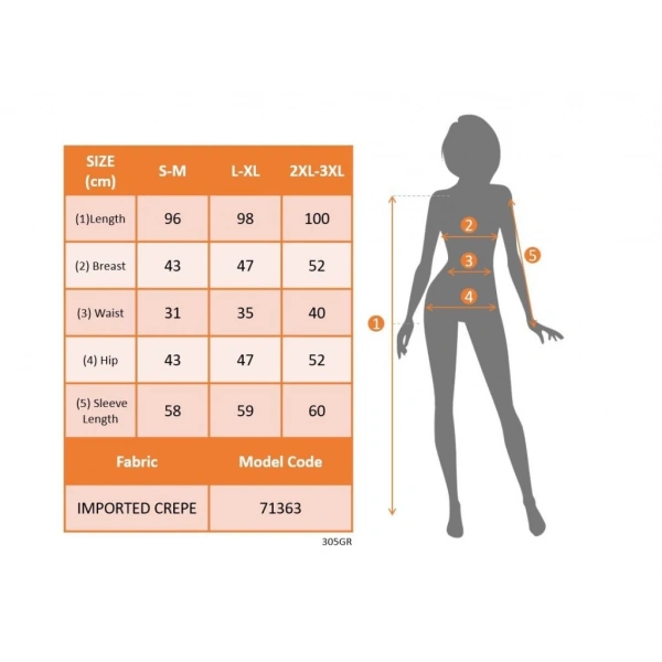 Kadın Uzun Kollu V Yakalı Yandan Yırtmaçlı Midi Ithal Krep Elbise