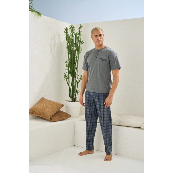 Kocabey 2118 Midi Yaka Pijama Takım