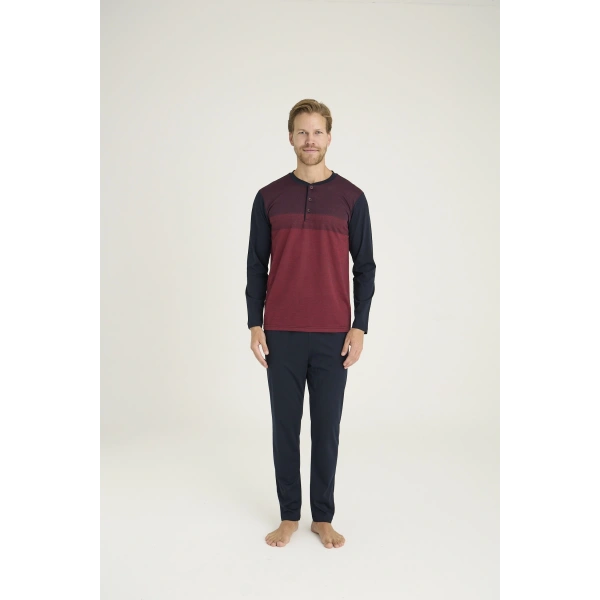 Kocabey 9218 Erkek Midi Yaka Pijama Takım