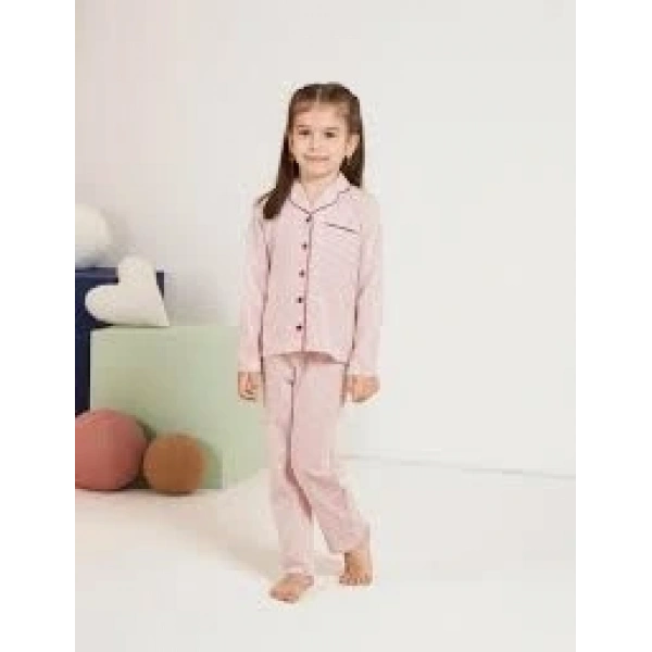 Pjs 28002 Çocuk Düğmeli Pijama Takım