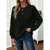 Kadın Uzun Kollu Bisiklet Yaka Düşük Omuz Detaylı Triko Bluz