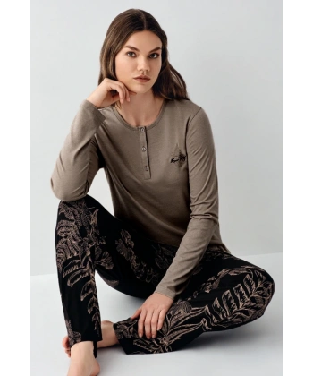 Arnetta 3439-S Kadın Uzun Kol Pijama Takım