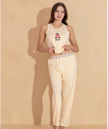Boyraz 20621 Kadın Milan Kumaş Atlet Pijama Takımı