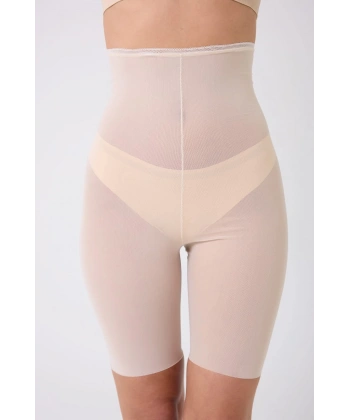 Freshness 0007 Lazer Kesim Tül Yüksek Bel Şort Korse