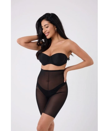 Freshness 0007 Lazer Kesim Tül Yüksek Bel Şort Korse