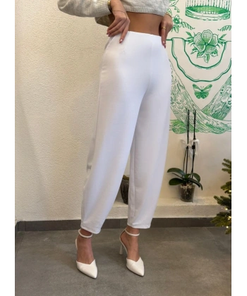 Kadın Krep Kumaş Balon Pantolon