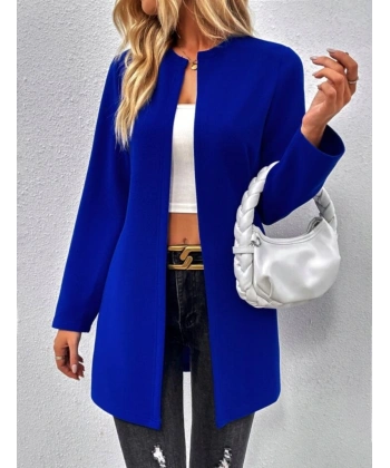 Kadın Uzun Kollu önü Açık Uzun Modal Ceket