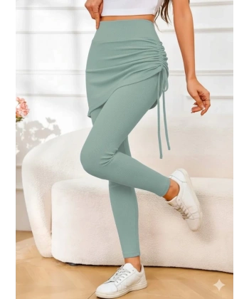 Kadın Yüksek Bel Yandan Büzgülü Alttan Uzun Kaşkorse Tayt Etek