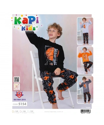 Kapitex 5154 Erkek Çocuk Uzun Kol Pijama Takımı