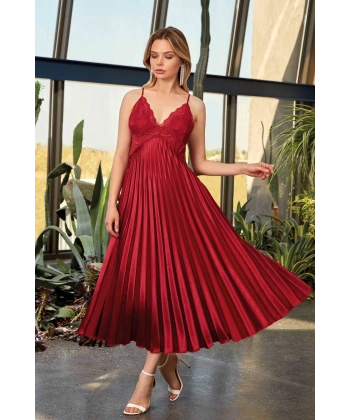 Nurteks Kadın Uzun Saten Gecelik