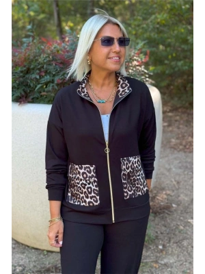 Kadın Uzun Kollu Lepoar Cep Detay Modal Kumaş Ikili Takım