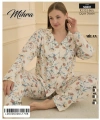 Mihra 50801 Kadın Düğmeli Battal Pijama Takımı