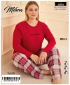 Mihra 50802 Kadın Battal Milan O Yaka Pijama Takımı