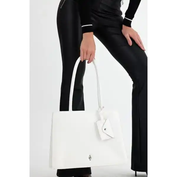 Abella Beyaz Kadın Omuz Çantası