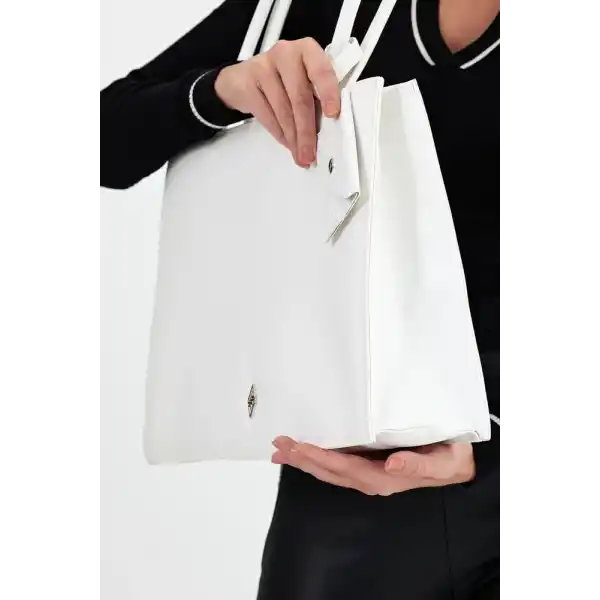 Abella Beyaz Kadın Omuz Çantası