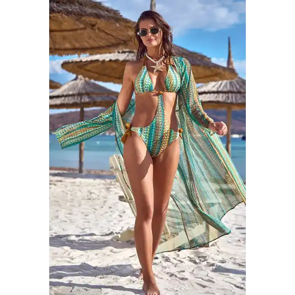 Argento 2106-3018 Kadın Önü Açık Uzun Kaftan