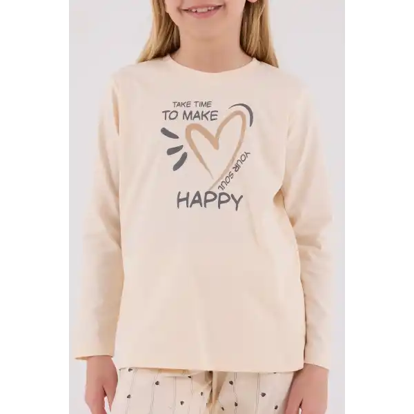 Arnetta 3434-2 Kız Çocuk Uzun Kol Pijama Takım