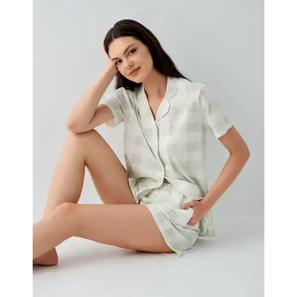 Arnetta 3578-S Kadın Gömlek Pijama Şort Takım