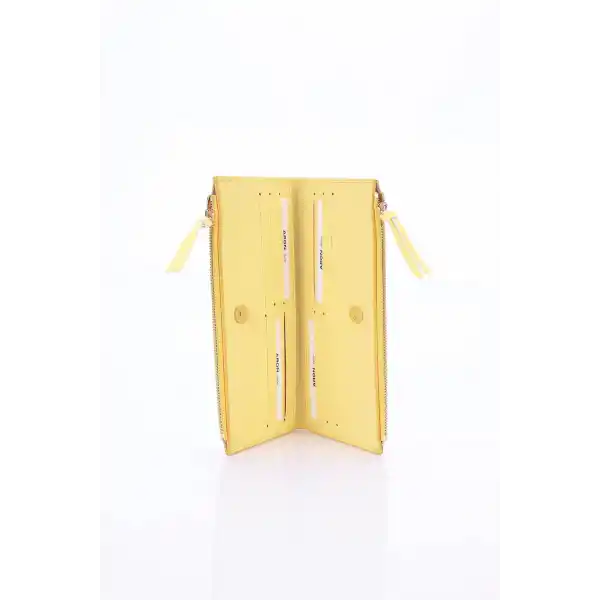 Barbara Sarı Kadın Cüzdanı