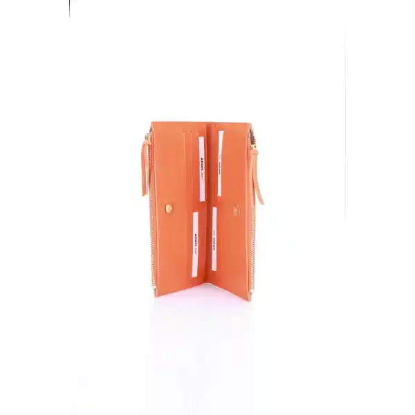 Barbara Turuncu Kadın Cüzdanı