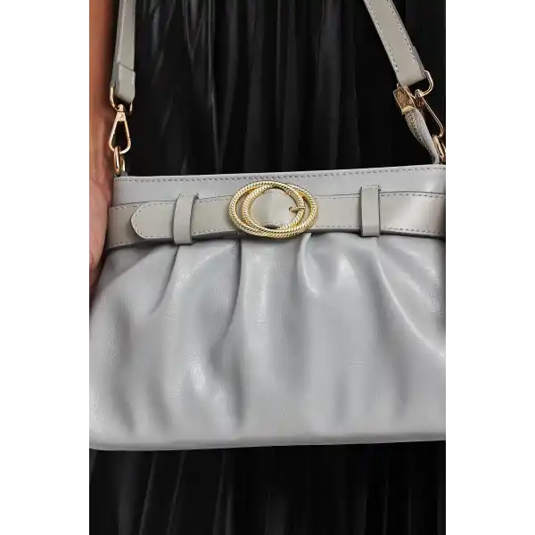 Belle Gri Kadın Omuz Çantası