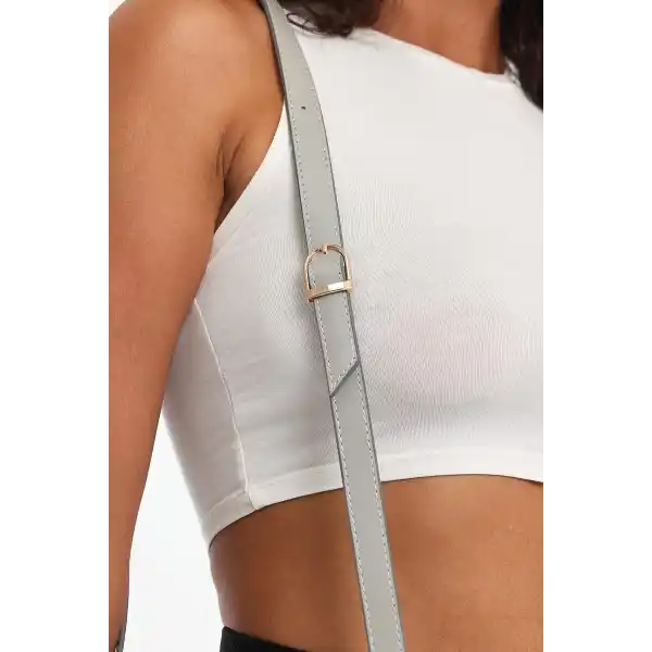 Belle Gri Kadın Omuz Çantası