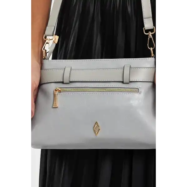 Belle Gri Kadın Omuz Çantası