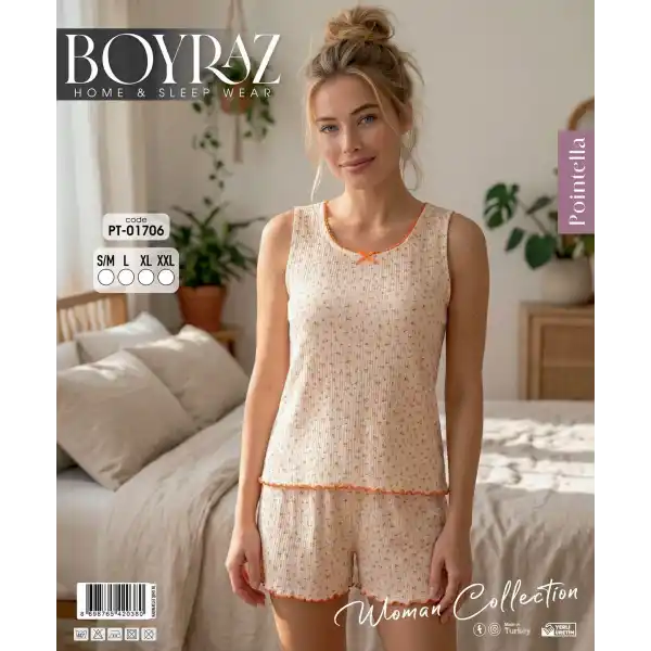 Boyraz PT-01706 Kadın Pointella Şortlu Takım