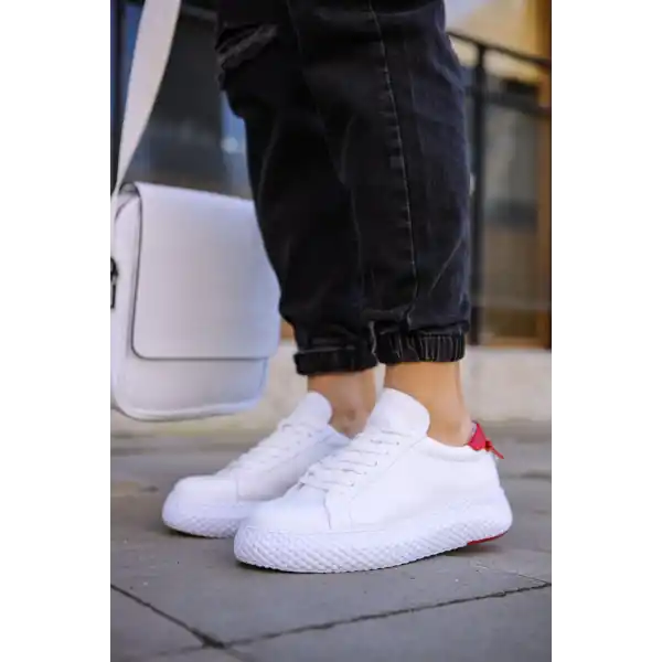 CH107 - CBT Felibord Erkek Ayakkabı BEYAZ/KIRMIZI