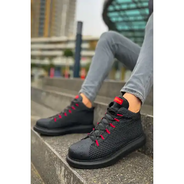 CH111 GST Milano Erkek Bot SIYAH/KIRMIZI