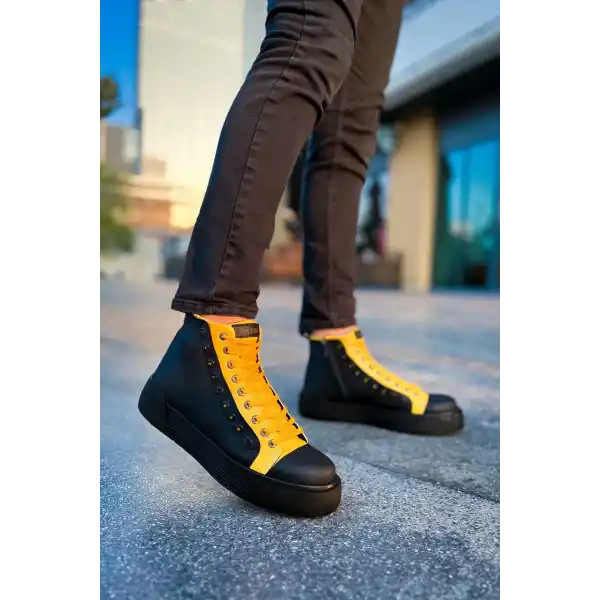 CH167 GST Blazer Erkek Bot SIYAH - SARI