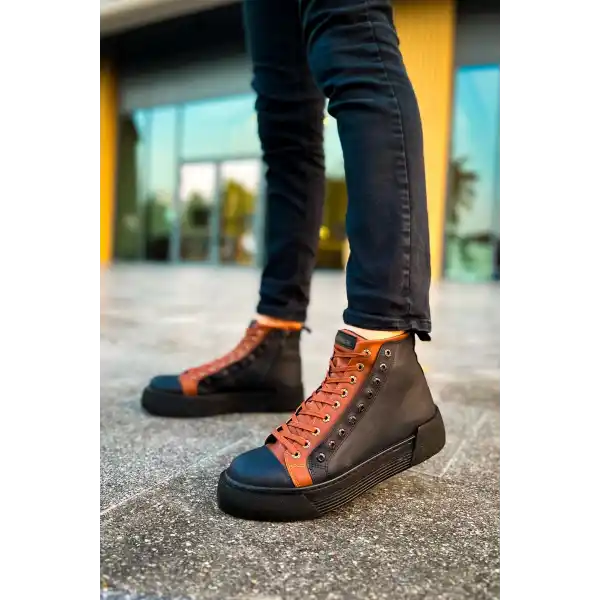 CH167 GST Blazer Erkek Bot SIYAH/TABA