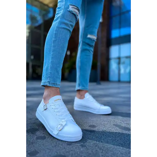 CH191 CBT Side Buckle Erkek Ayakkabı BEYAZ